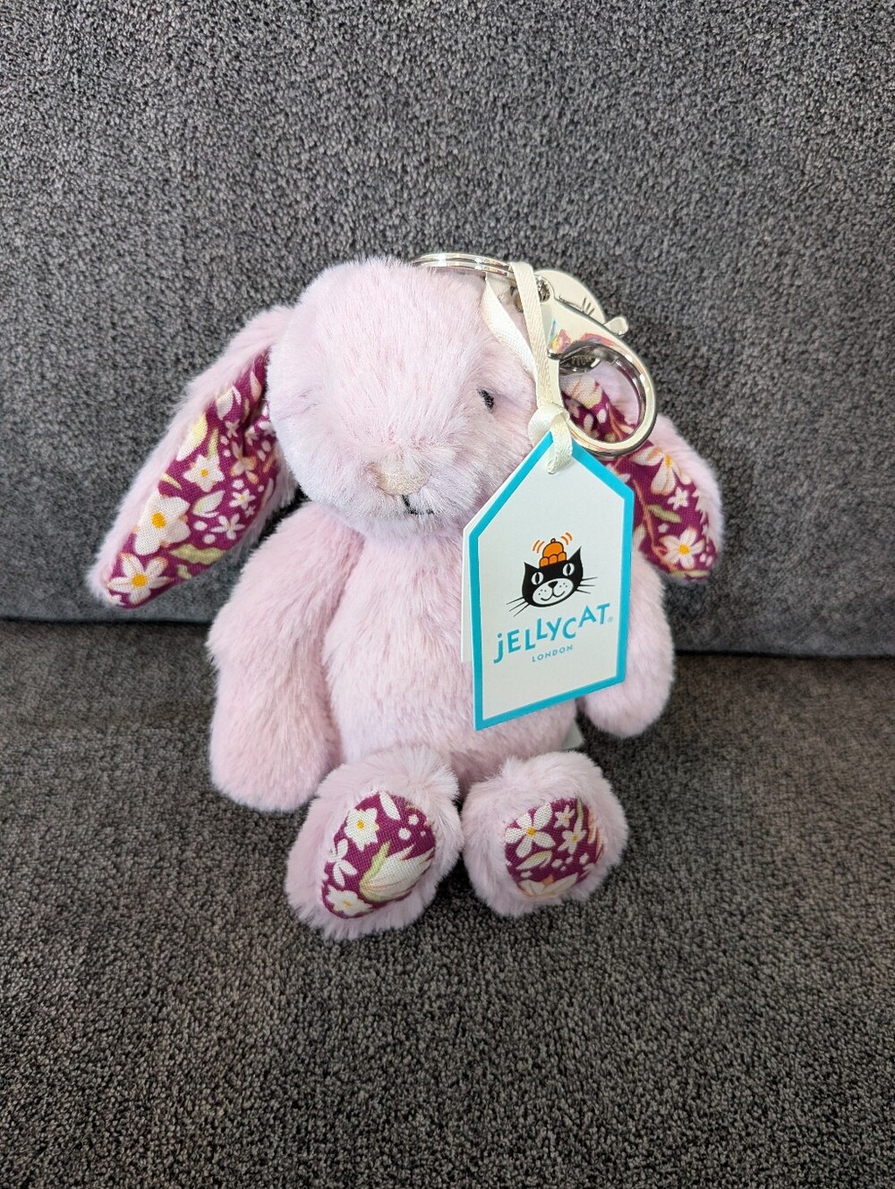 NWT Jellycat Thistlepop Blossom Bunny Bag Charm